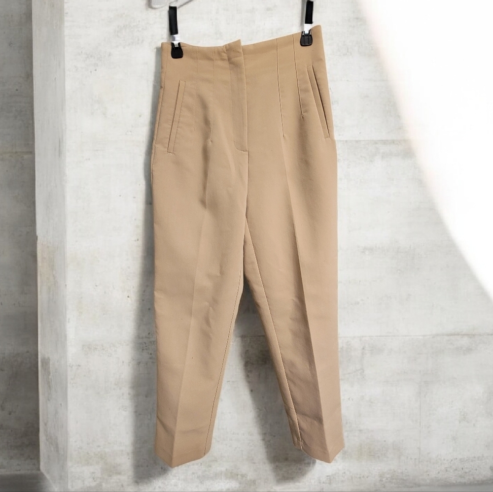 Zara Khaki Tailored Pants - Picture 5 of 6